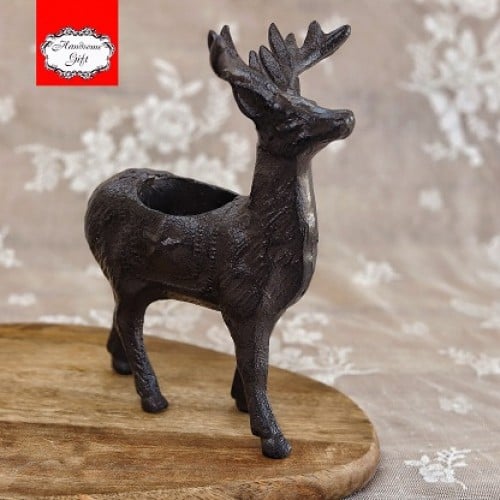 غزال معدني ستاند شمعة | Metal deer candle stand