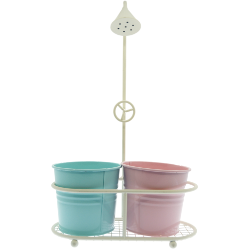 اصيص زهور | Pink and blue flower pot