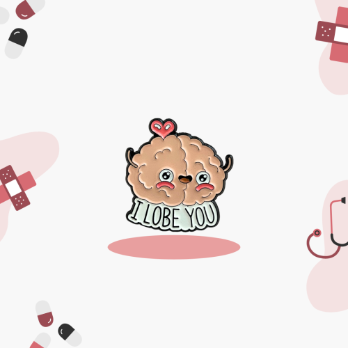 بروش - دماغ - Brain - I Lobe you