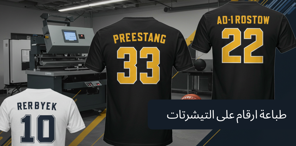 طباعة ارقام على التيشرتات الرياضية