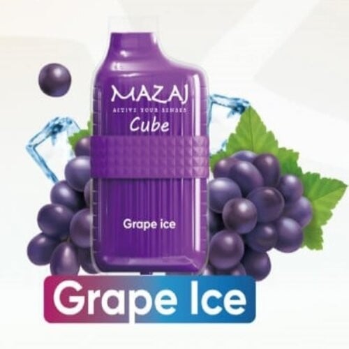 سحبة مزاج كوبي 6000 موشه عنب ايس MAZAJ CUBE GRAPE ICE 6000PUFFS