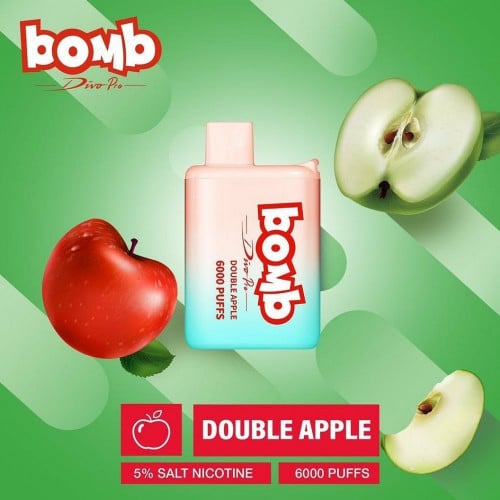 نكهة بومب تفاحتين 6000 نفخة bomb DOUBLE APPLE 6000 puffs