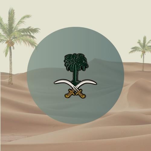 ستيكر حديد - سيفين ونخلة
