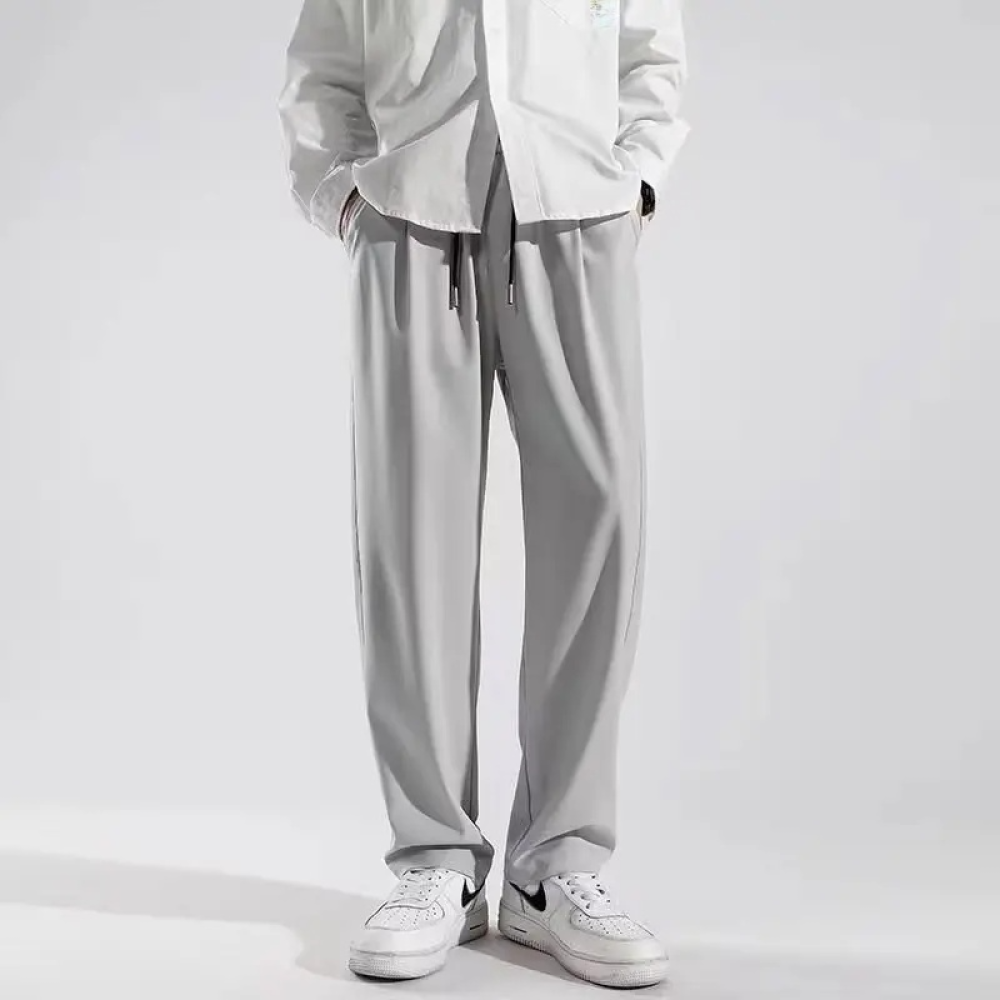 4-sided Ice Silk straight light gray