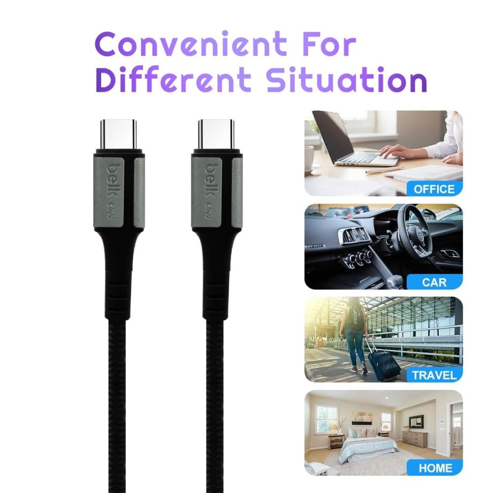 سلك Type-C إلى Type-C من Belk – قوة وأداء عالي