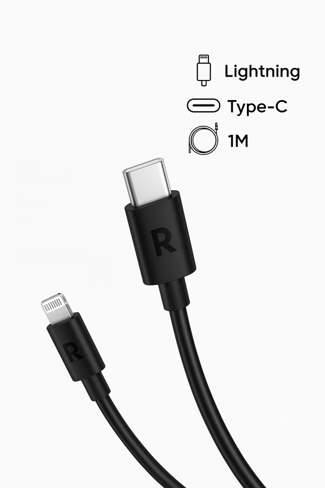 سلك شحن ونقل بيانات  Type-C إلى Lightning – بطول 1 متر  : RAVPower