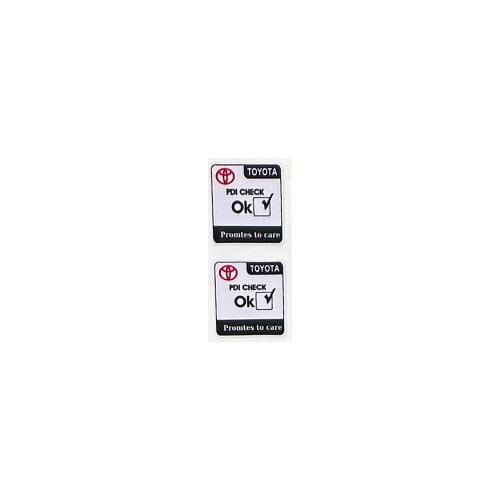 استيكر PDI CHECK OK لون اسود تويوتا