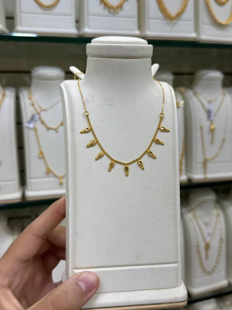 عقد ذهب الياسمينة عيار 21