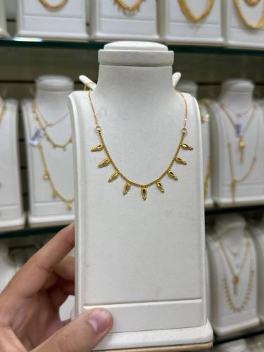 عقد ذهب الياسمينة عيار 21