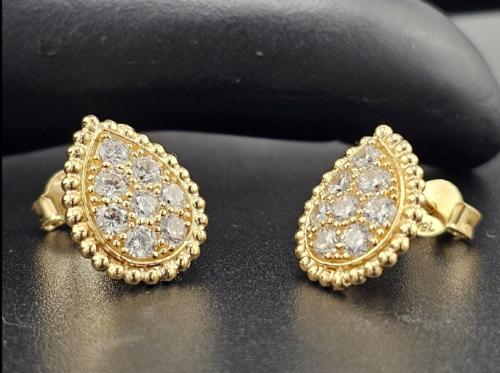 حلق ذهب بوشرون دمعة