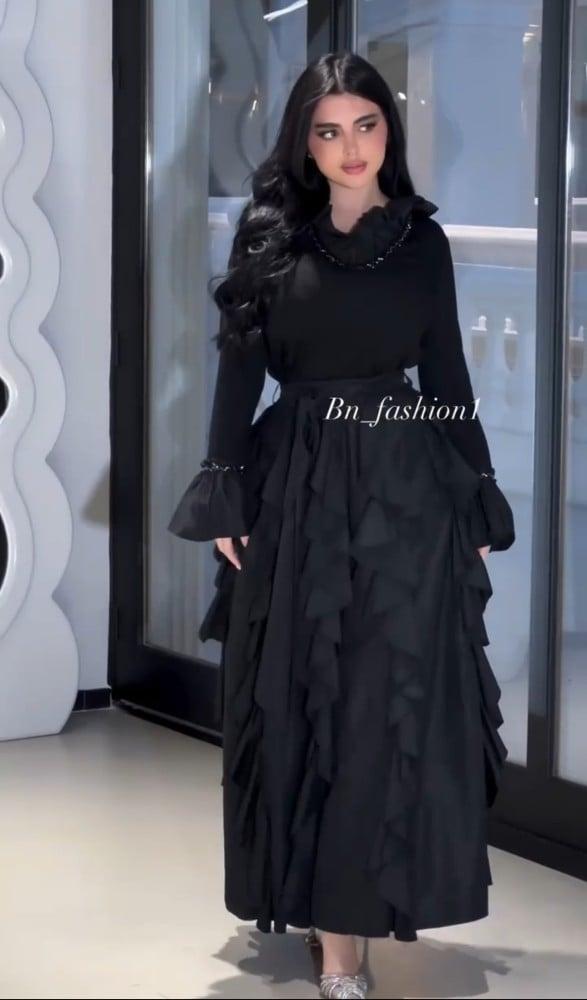 فستان اسود راقي سهره جذاب