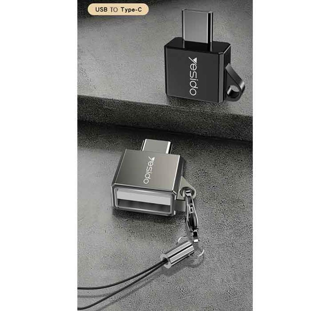 وصلة محول OTG (GS08) - من النوع C إلى USB، التوصيل والتشغيل، 480 ميجابت في الثانية - أسود