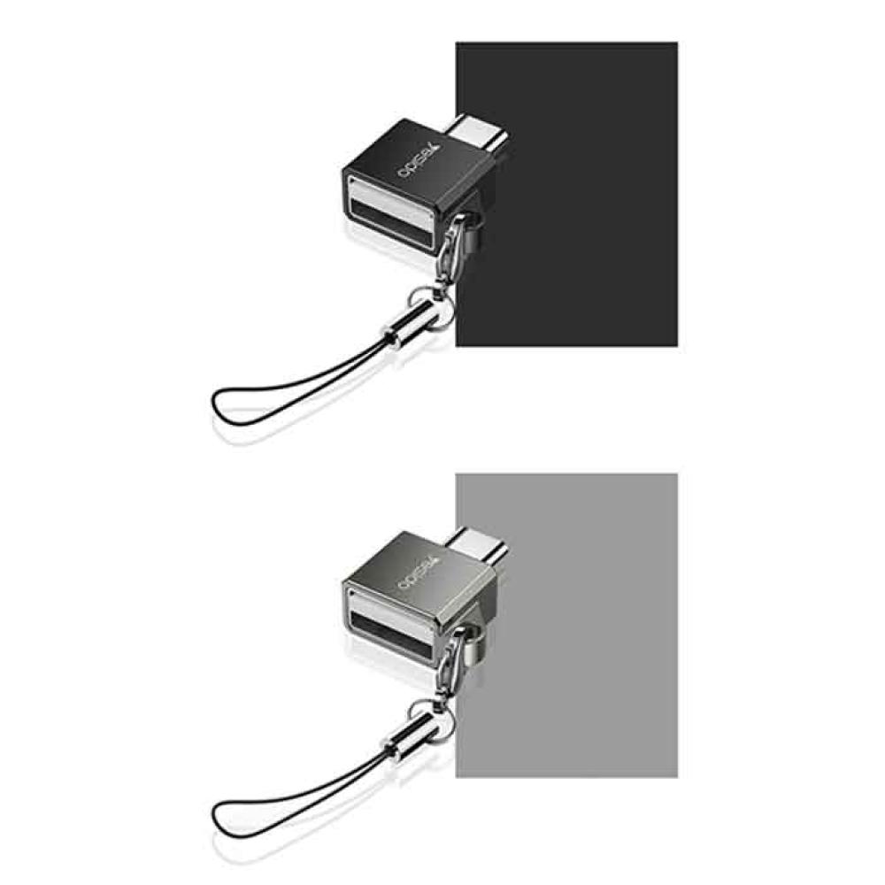 وصلة محول OTG (GS08) - من النوع C إلى USB، التوصيل والتشغيل، 480 ميجابت في الثانية - أسود