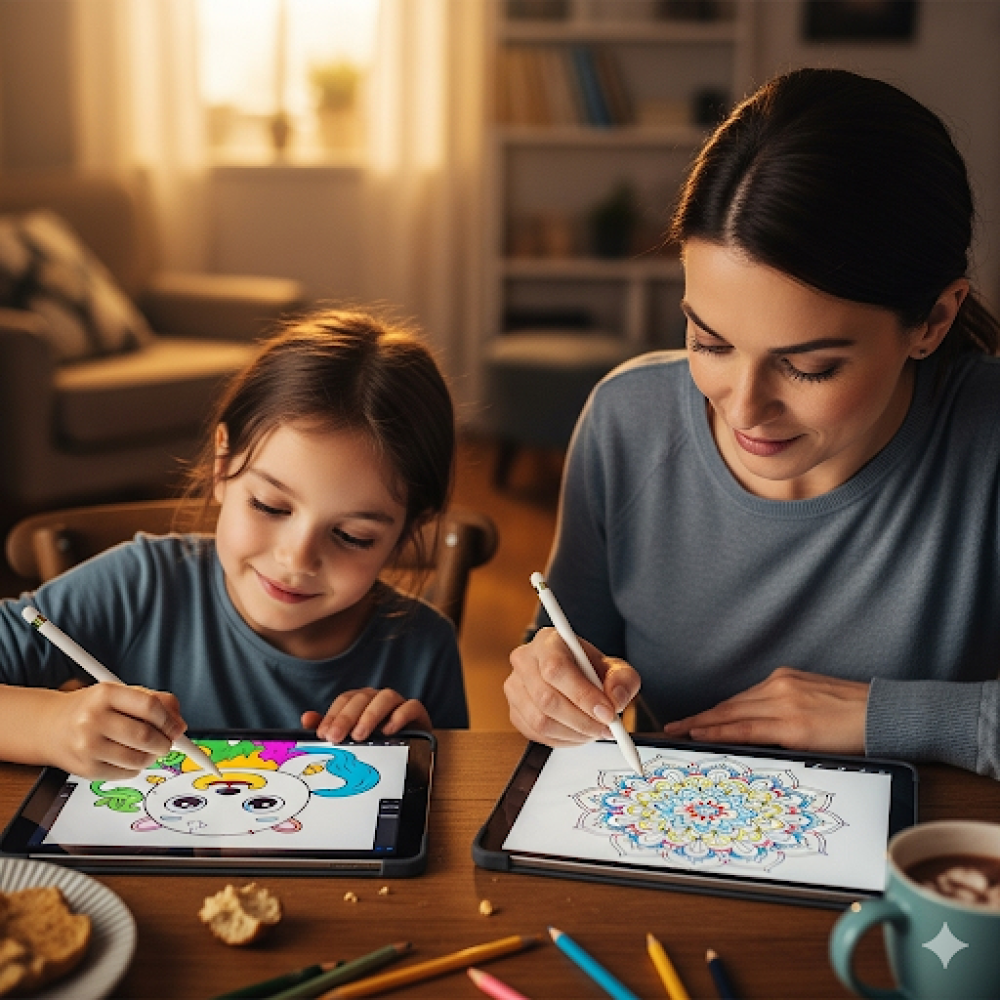 فوائد التلوين الرقمي للأطفال والكبار على حد سواء