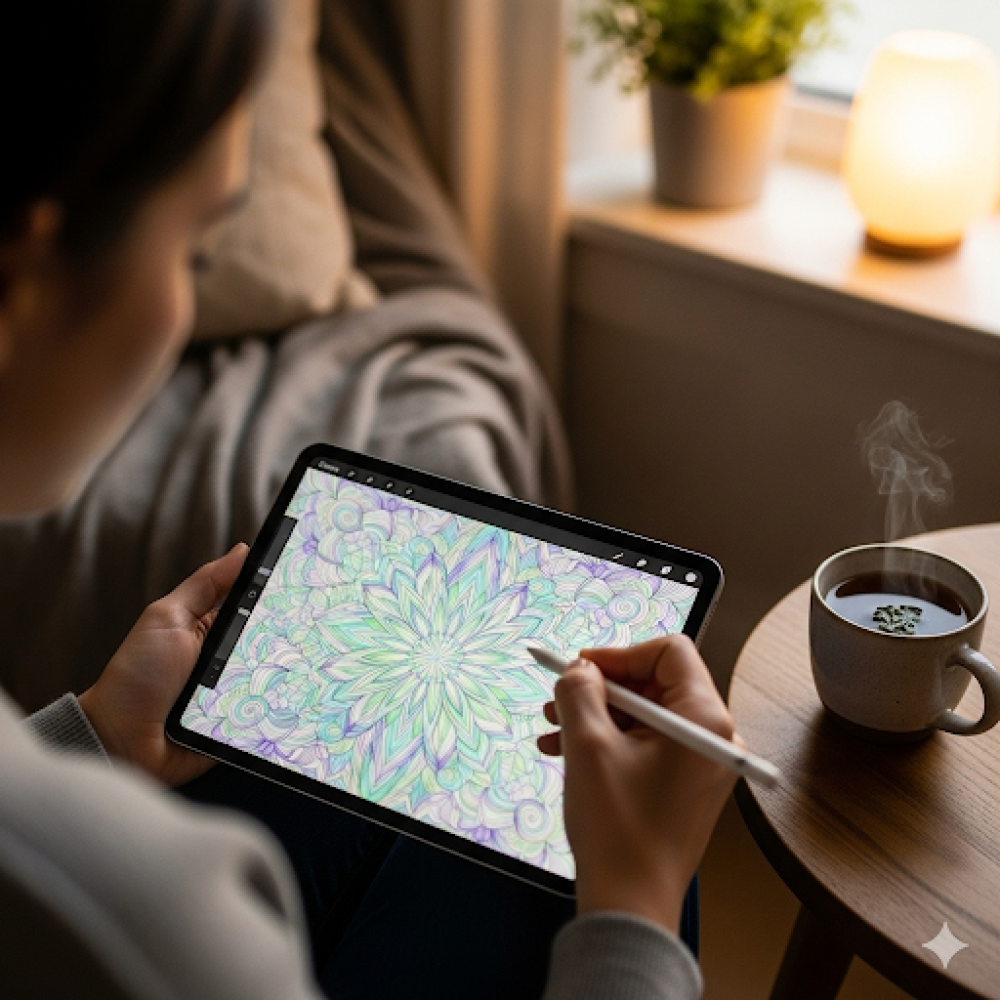 كيفية استخدام التلوين الرقمي كأداة للتأمل