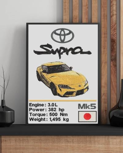لوحة Toyota Supra MK5 مطرزة
