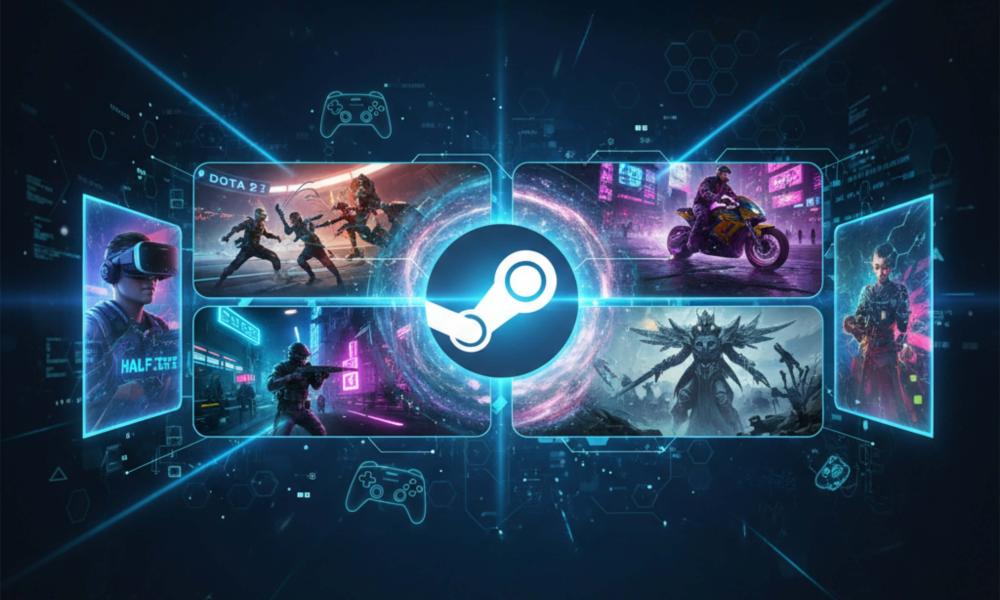 منصة ستيم الرقمية تعرض مكتبة ضخمة من ألعاب الكمبيوتر وخيارات شحن رصيد