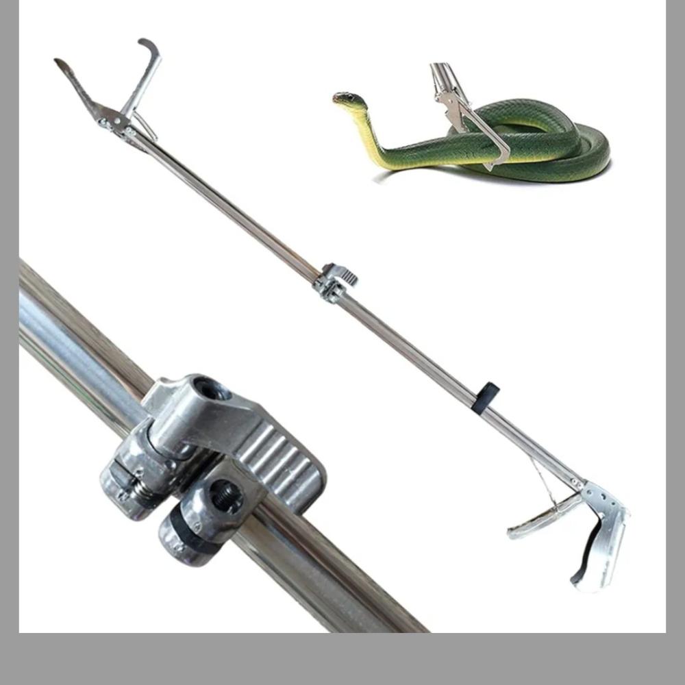 ملقط ثعبان شديد التحمل مقاس 47 انش، اداة التقاط ثعابين احترافية من الستانلس ستيل، اداة التعامل مع الزواحف ذات الفك العريض، 75 سم/29 انش