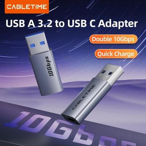 محول شحن ومزامنة Cabletime ، نوع A إلى نوع C