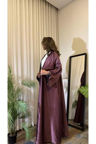 عباية بنفسجية موديل العباية :نص كلوش كم واسع