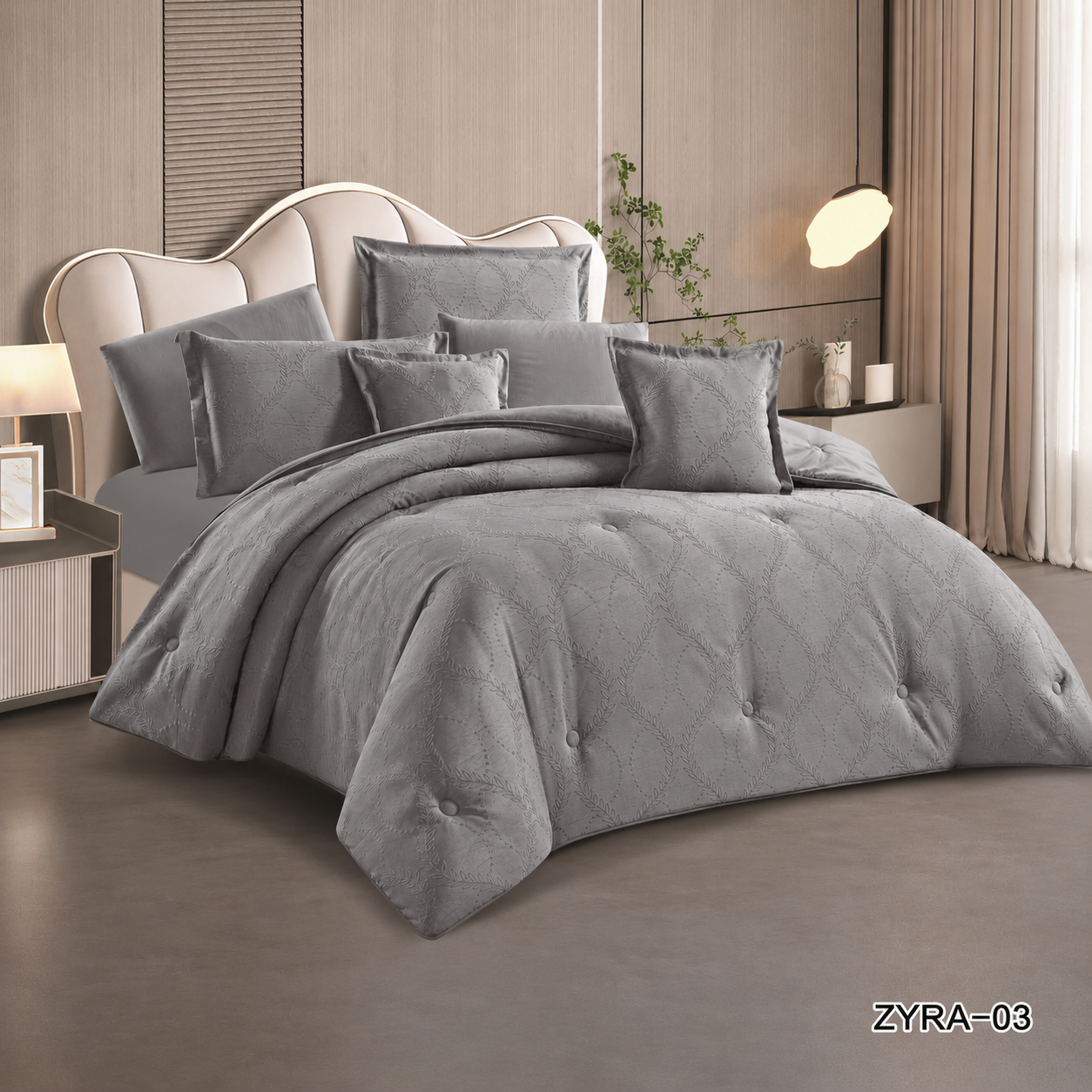 مفرش زيرا مايكروفايبر  تطريز بارز