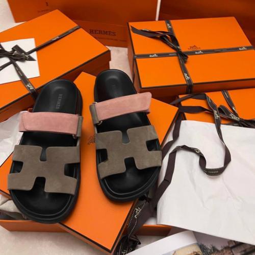 Chyper leather sandals from Hermes