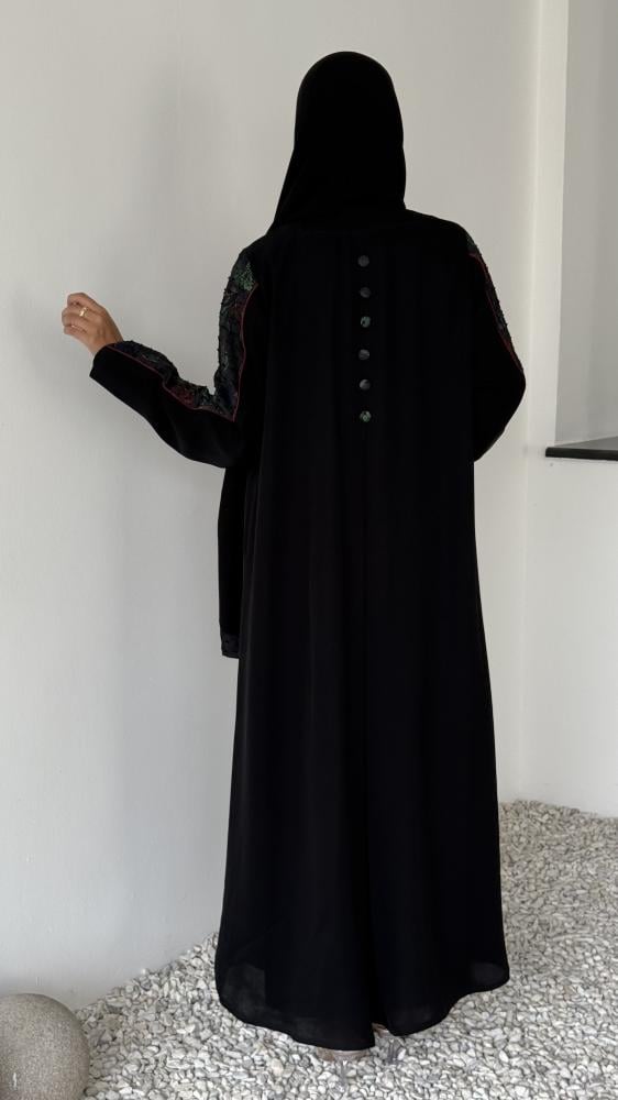 عباية كريب كوري اسود