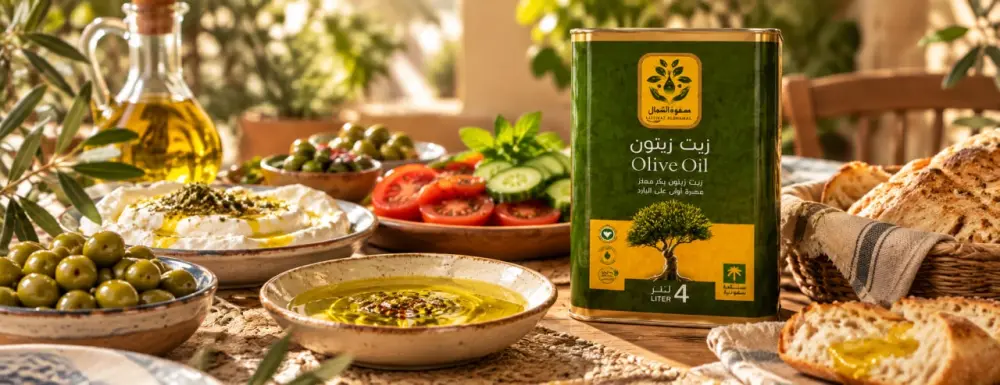 استخدام فطور الشمال | 4 لتر زيت زيتون + 1 كجم زعتر