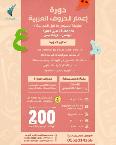 دورة إعمار الحروف العربية