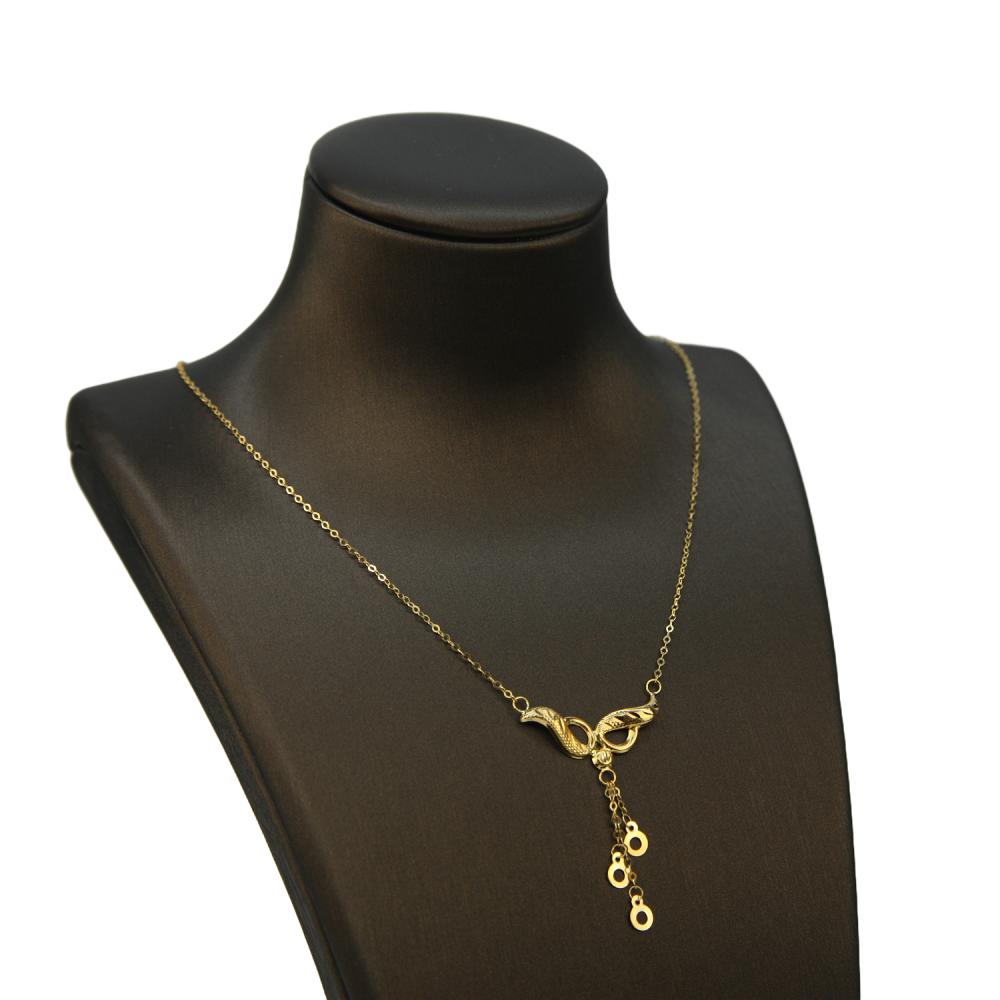 عقد ذهب عيار 21 نسائي تصميم عصري مميز من كوجك للذهب والمجوهرات