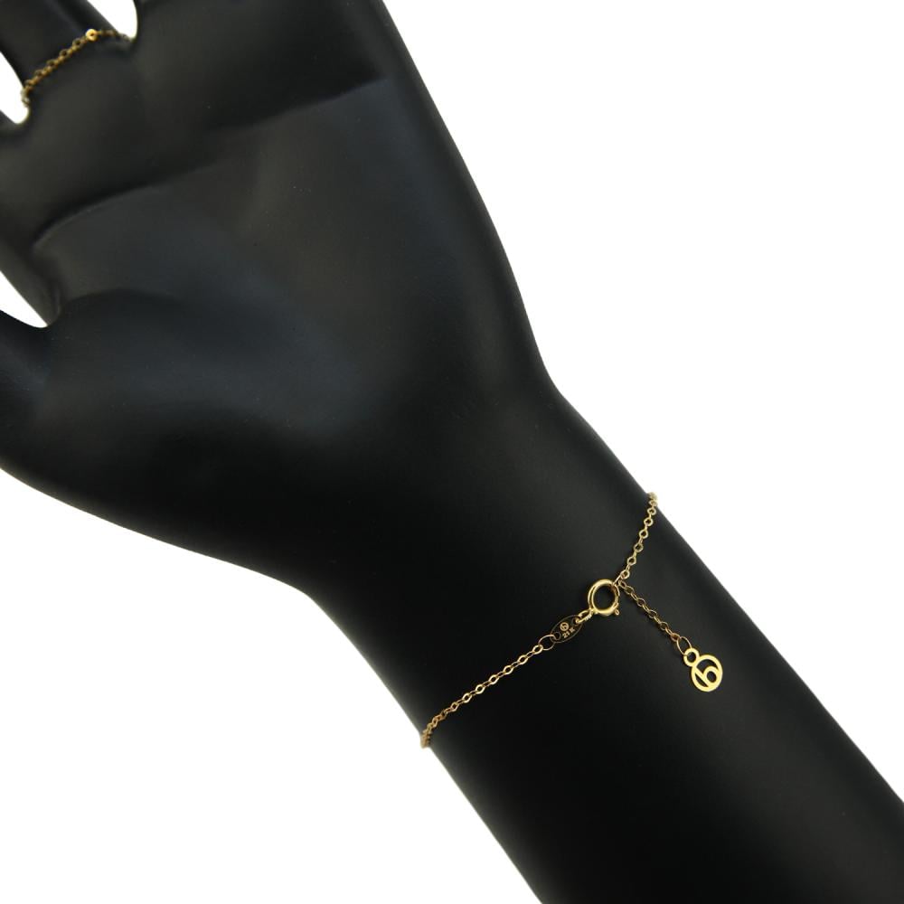 قفل كف ذهب عيار 21 مع سلسلة تعديل خلفية