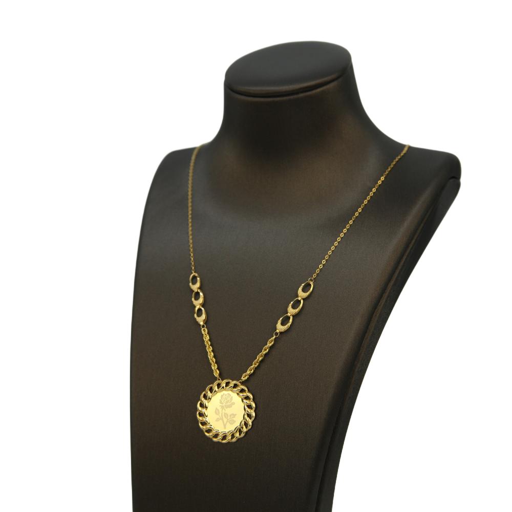 عقد ذهب عيار 21 نسائي فاخر تصميم عصري من كوجك للذهب والمجوهرات