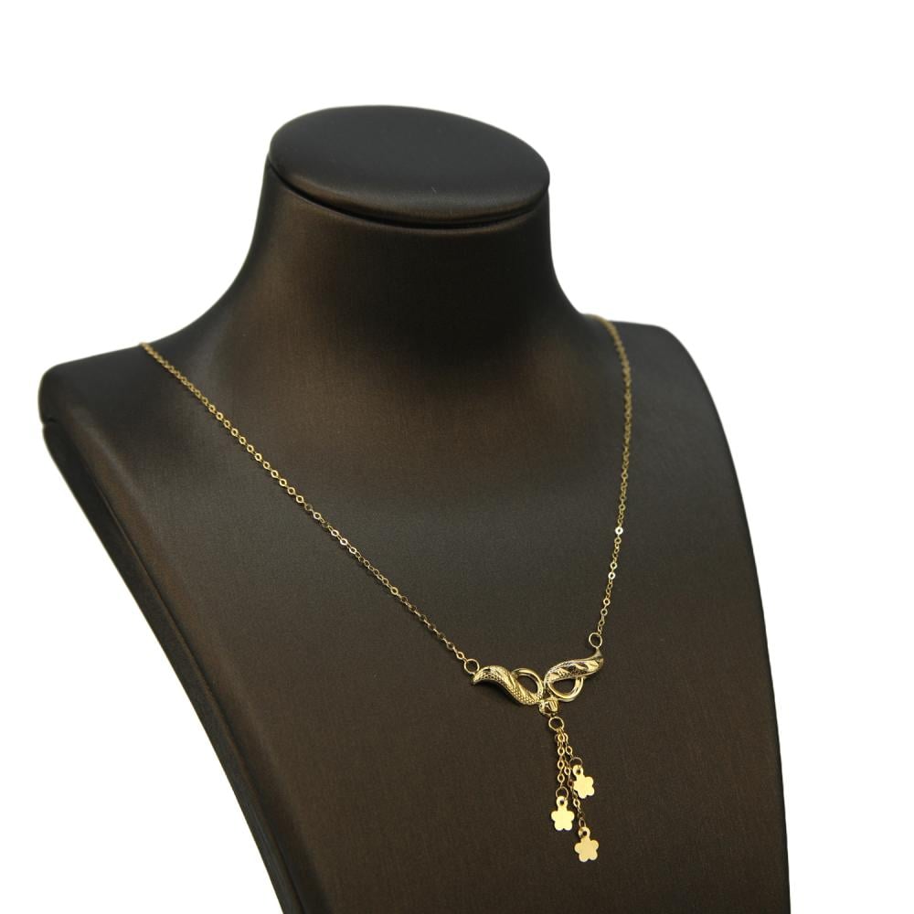 عقد ذهب عيار 21 نسائي تصميم كلاسيك راقي من كوجك للذهب والمجوهرات