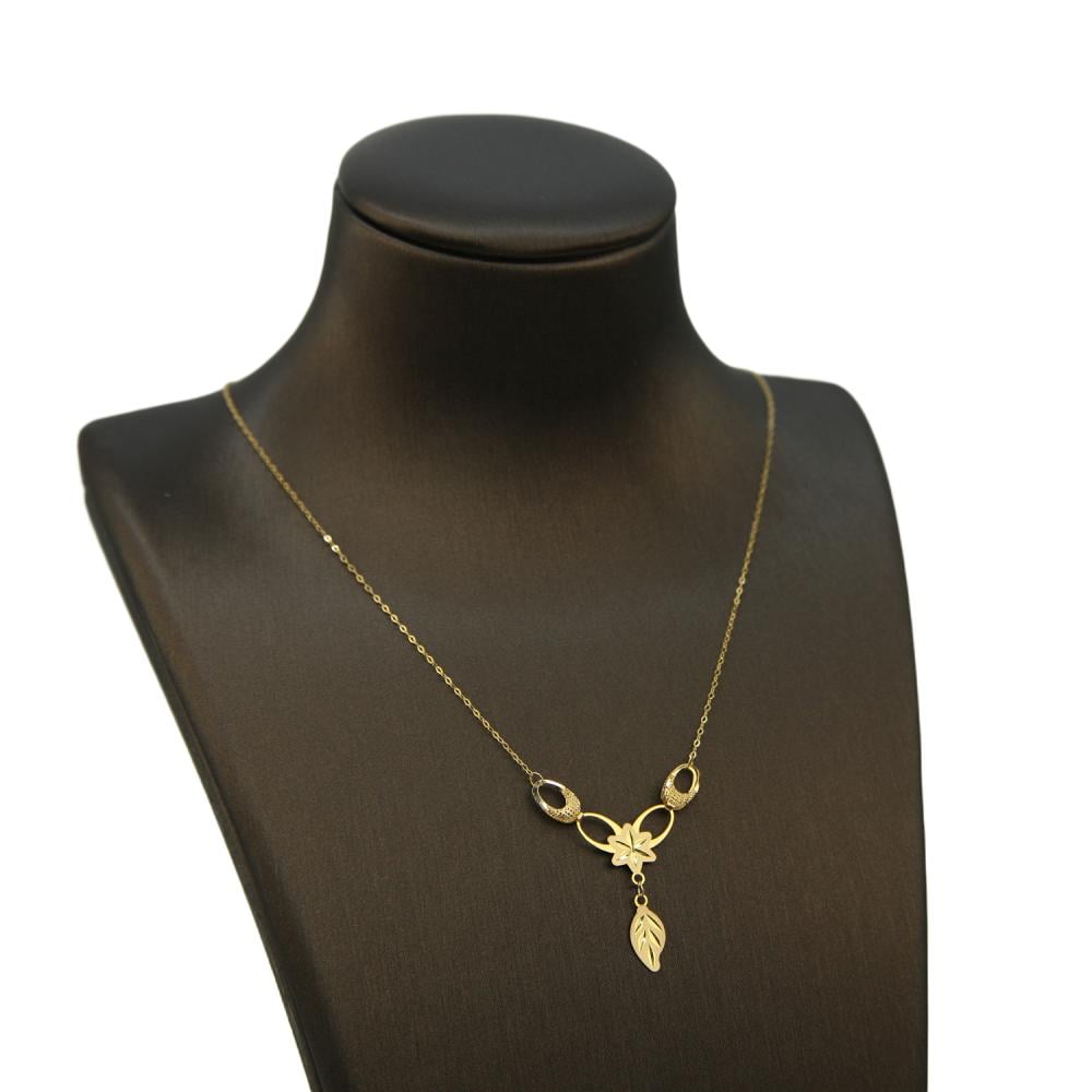 عقد ذهب عيار 21 نسائي تصميم جذاب أنيق من كوجك للذهب والمجوهرات