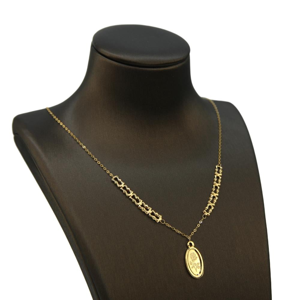 عقد ذهب عيار 21 نسائي تصميم راقي جذاب من كوجك للذهب والمجوهرات