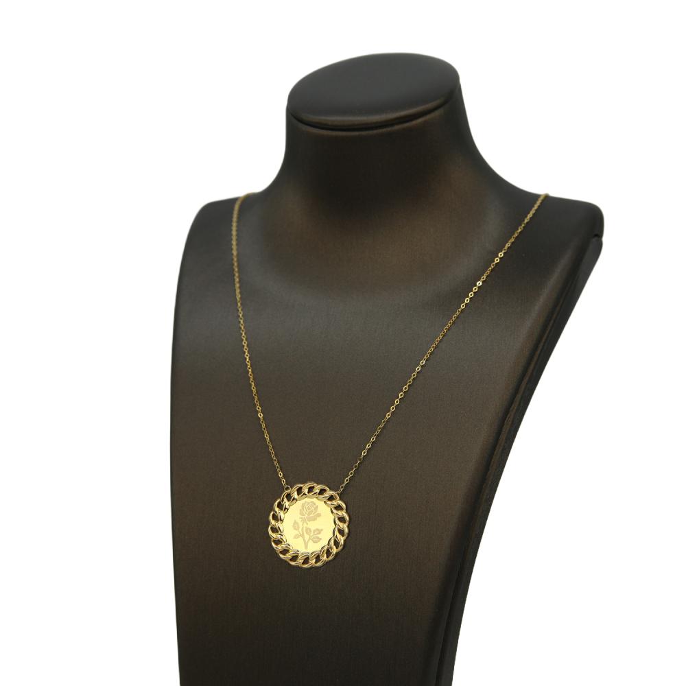 عقد ذهب عيار 21 نسائي فاخر تصميم جذاب من كوجك للذهب والمجوهرات