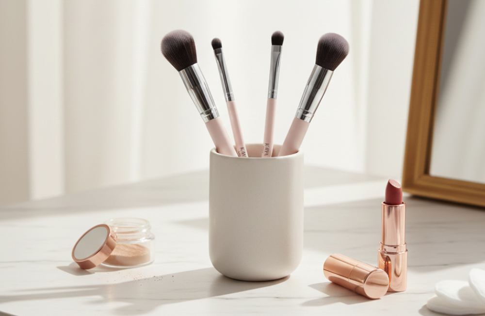 فرش مكياج للمبتدئات: الأدوات الأساسية فقط