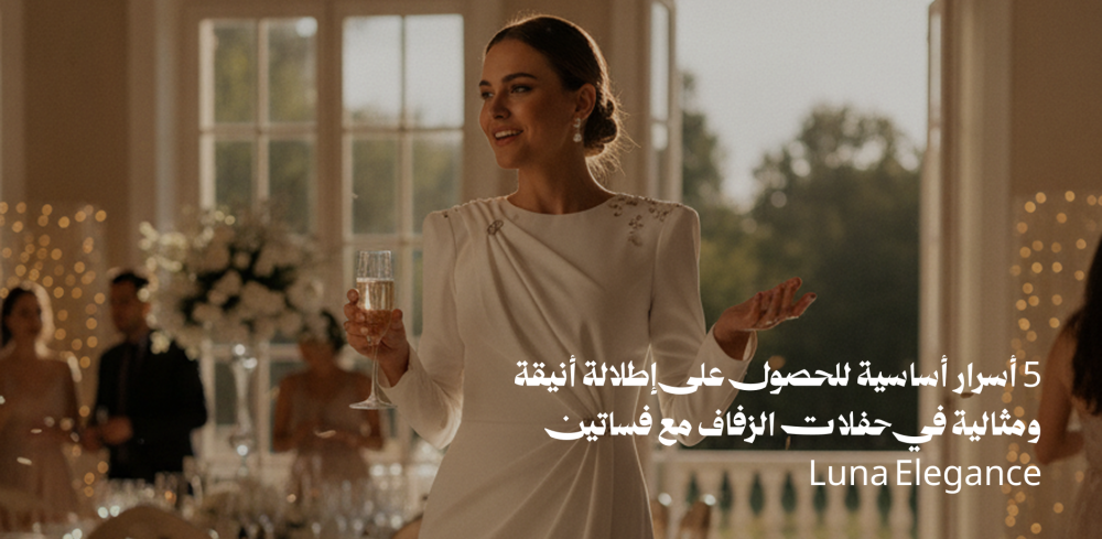 5 أسرار أساسية للحصول على إطلالة أنيقة ومثالية في حفلات الزفاف مع فساتين Luna Elegance