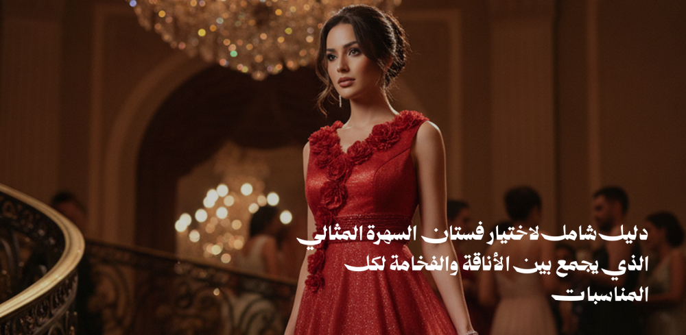 دليل شامل لاختيار فستان السهرة المثالي الذي يجمع بين الأناقة والفخامة لكل المناسبات