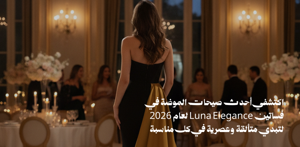 اكتشفي أحدث صيحات الموضة في فساتين Luna Elegance لعام 2026 لتبدي متألقة وعصرية في كل مناسبة