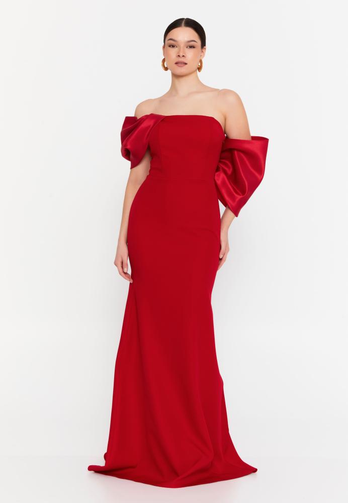 فستان سهرة أحمر