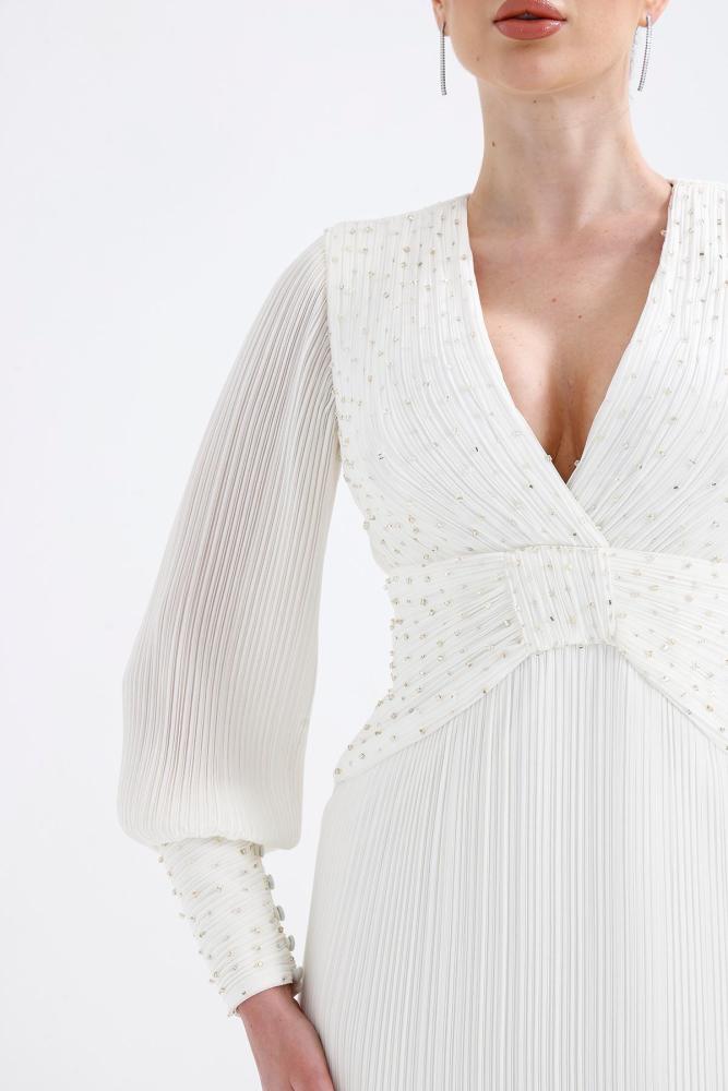 فستان ميدي مخطط