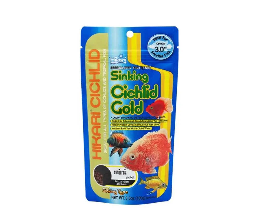 اكل أسماك الزينة السيكليد الغاطس - Hikari Cichlid Gold Sinking