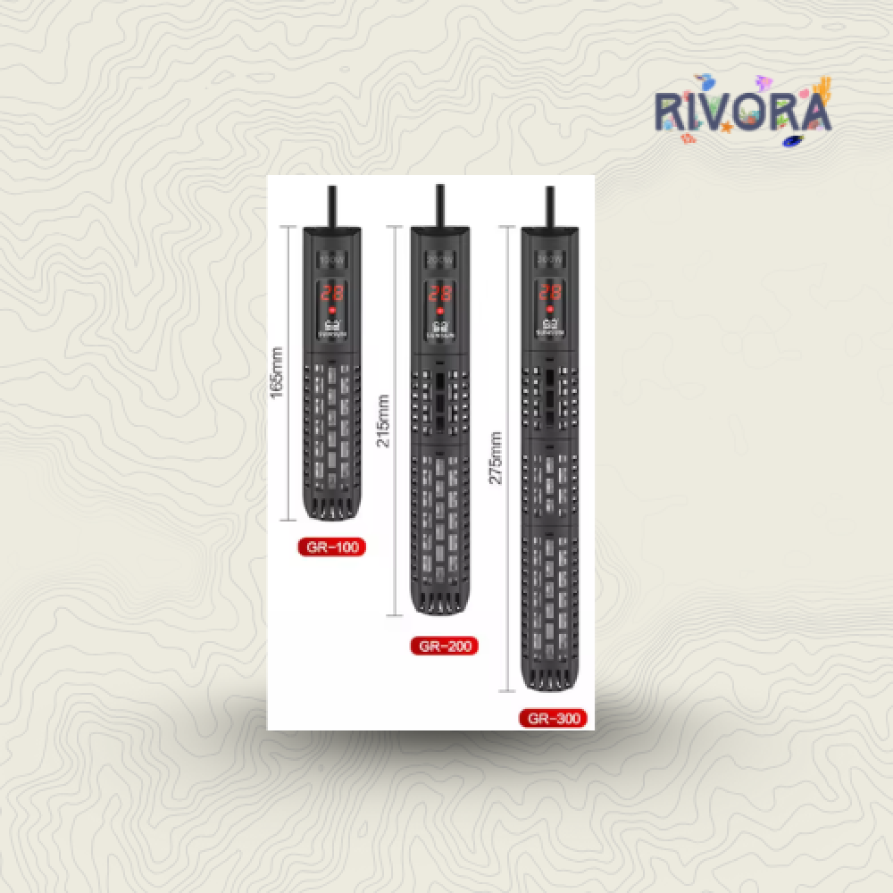 سخان حوض سمك  SunSun مع شاشة