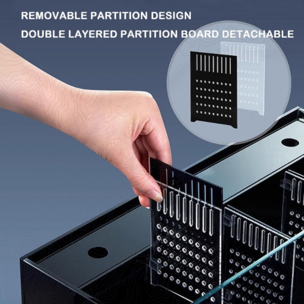 حوض الفايتر الأربع خانات – مع الإضاءة و أكل هيكاري