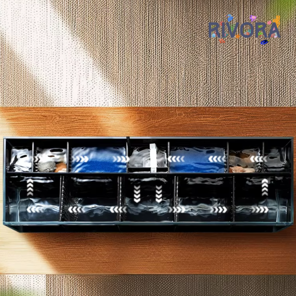 حوض الفايتر الأربع خانات – مع الإضاءة و أكل هيكاري