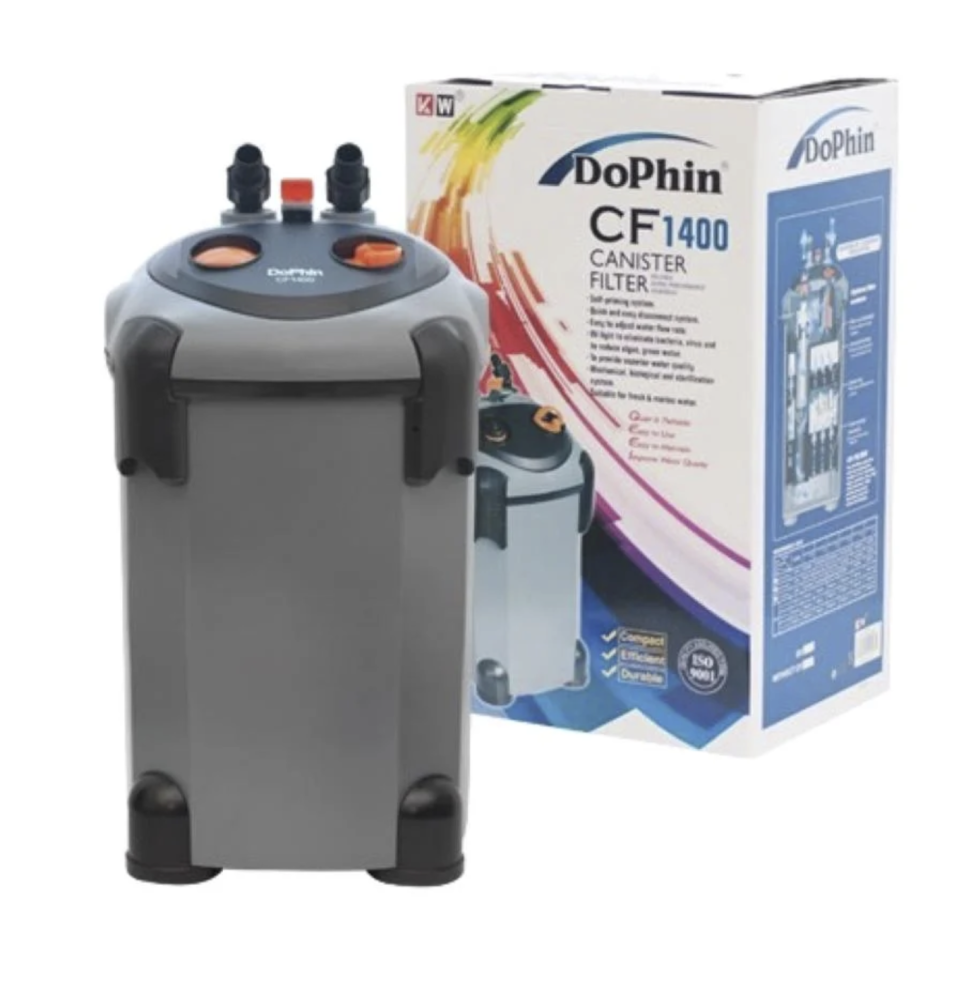 فلتر كانستر CF1400 خارجي لحوض السمك مزود بجهاز UV لتعقيم المياه
