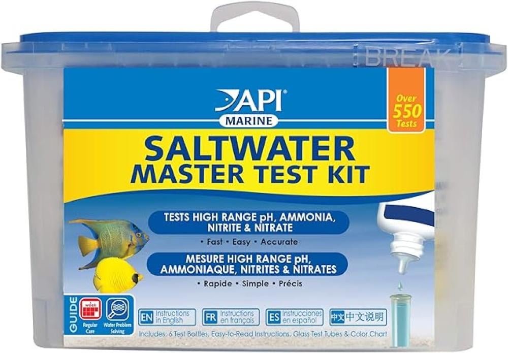API Saltwater Aquarium Master Test Kit, 550 count - عدة اختبار احترافي لاحواض المياه المالحة 550 قطعة