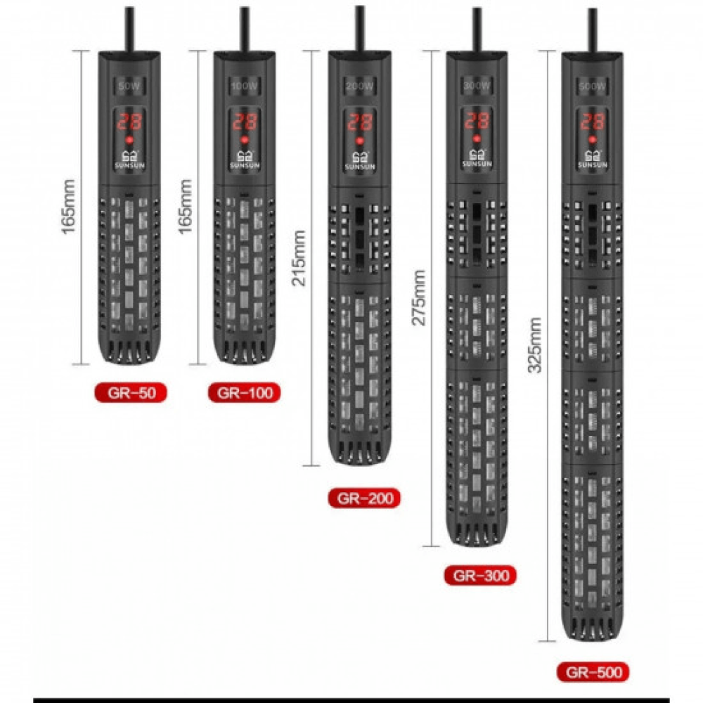 سخان حوض سمك  SunSun مع شاشة