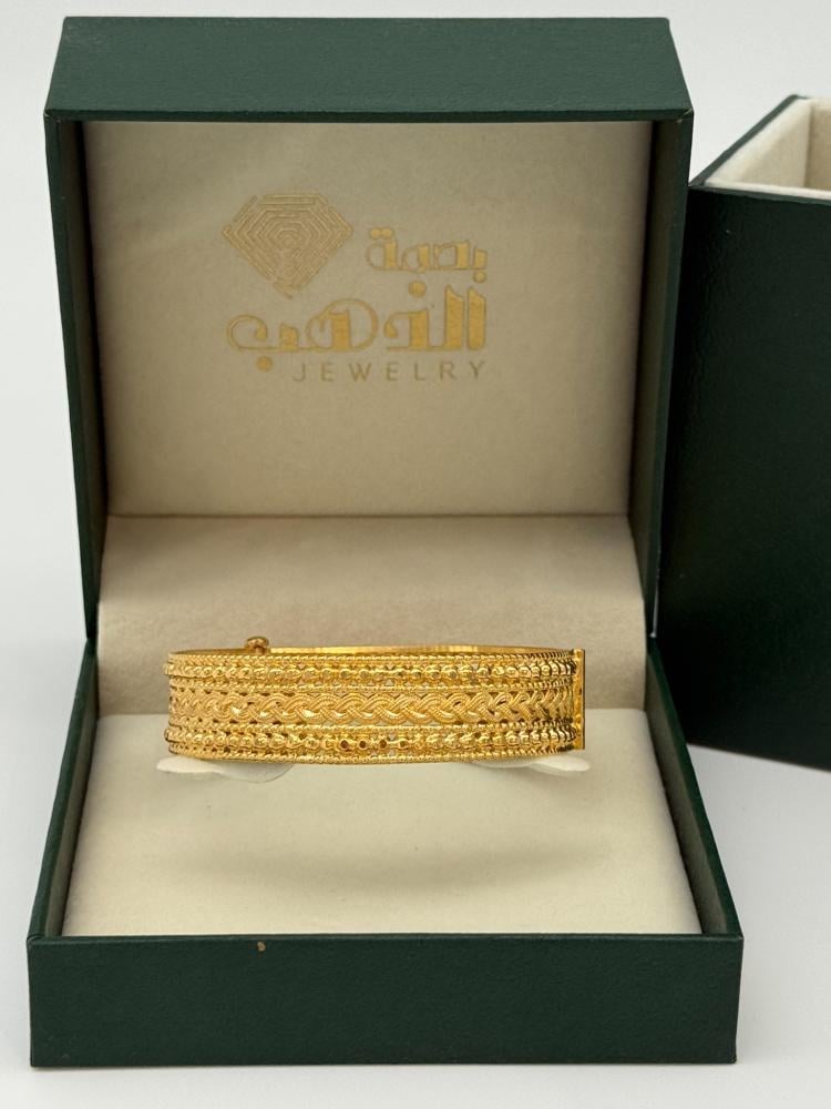سوارة تصميم المجدولة ذهب عيار 21